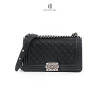 ราคา [ของแท้] CHANEL BOY 10 BLACK CAVIAR RHW มีใบรับประกัน ตรวจสอบได้ทุกใบ ✅ (43760425119)