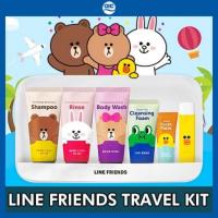ราคา พร้อมส่ง LINE FRIENDS TRAVEL KIT 6 ITEMS ชุดเซตอาบน้ำสำหรับการเดินทาง (1565862327)
