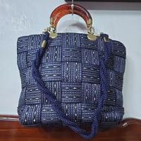 ราคา กระเป๋า Valeria SOAVE ALTA MODA Made in Italy 2wayแท้ 14"×10" กระเป๋างานทอสาน สายเกลียวผ้าสะพายข้าง,สายถือพลาสติกใส (29918954958)