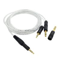 ราคา MIS สายหูฟังชุบเงินสําหรับ Technica ATH-M50X M40X M70X ชุดหูฟัง 3 ปลั๊ก (40354653034)
