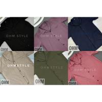 ราคา เสื้อฮาวาย เสื้อเชิ้ตฮาวาย สีพื้นไม่มีลาย H46 (19335866496)