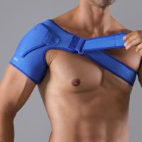 ราคา 1ชิ้น นีโอพรีน สายคล้องไหล่สนับสนุนสีดําสีเทาสีฟ้าเปลือยระบายอากาศไหล่ป้องกันเข็มขัดปรับ นีโอพรีน กลับผ้าพันแผล (45003275445)