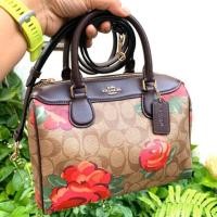 ราคา พร้อมส่ง กระเป๋า COACH #F39962 MINI BENNETT SATCHEL IN SIGNATURE CANVAS WITH JUMB ขนาด : 9" (L) x 6 1/2" (H) x กุหลาบแดง (7016104366)