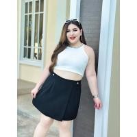 ราคา กระโปรงกางเกงผ้าฮานาโกะสาวอวบกระโปรงทำงานสาวอวบ (22545814778)