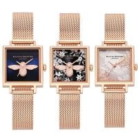 ราคา Olivia Burton นาฬิกาข้อมือหน้าปัดทรงสี่เหลี่ยมสำหรับผู้หญิง (2597310900)