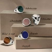 ราคา CHANTARA - แหวนหินแท้ หินแลพิส Malachite, Howlite, Rhodonite, Lapis Lazuli, Tiger's Eye แหวนไทเกอร์อาย แหวน ฟรีผ้าเช็ด (16430626271)