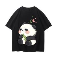ราคา แฟชั่น เสื้อยืดผ้าฝ้ายพิมพ์ลายหมีแพนด้าน่ารักแขนสั้นสุดฮอตเวอร์ชั่นการ์ตูนหมีแพนด้าอิน เสื้อผ้า (23275199812)