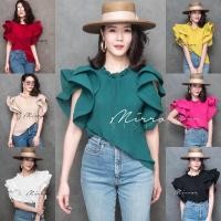 ราคา เสื้ออัดพลีททรงสวยเก๋ๆ ผ้ายืดใส่สบาย (3855980509)