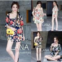 ราคา จั๊มสูทขาสั้นเกาะอก+เสื้อคลุม ผ้าวูลพีชลายดอก รอบอก 34-36 เอว25-30 ยาว 28 เสื้อคลุมฟรีไซส์อกไม่เกิน 40 นิ้ว (980581304)