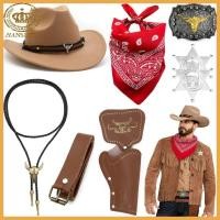 ราคา HAN Western ชุดคาวบอยหมวกผ้าพันคอ Western คาวบอยเครื่องแต่งกายอุปกรณ์เสริมสําหรับปาร์ตี้ฮาโลวีน Dressing Up แกล้งเล่น (52750774662)