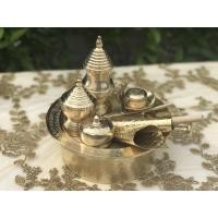 ราคา [ลด 70.- โค้ด DAY187MR] ชุดเชี่ยนหมากทองเหลืองโบราณตอกลาย ขนาด 9 นิ้ว (9793841205)