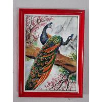 ราคา ภาพวาด นกยูงคู่ ขนาดA4 พร้อมกรอป สีน้ำ ใช้ตกแต่งบ้านแต่งร้าน (9887942945)