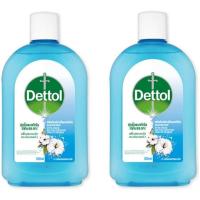 ราคา Dettol เดทตอล น้ำยาฆ่าเชื้อโรค ไฮยีน มัลติ-ยูส สูตรคอตตอน บรีซ 500ml. (x 2ขวด) (26156850367)