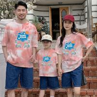 ราคา วันสงกรานต์ครอบครัวเสื้อยืดน้ําสาดกิจกรรมเทศกาลพ่อแม่และลูกพรรคด้านบน เครื่องแต่งกาย มัดย้อมเด็กแขนสั้นเสื้อคู่ของขวัญที (26078468792)