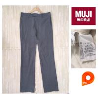ราคา Muji กางเกงสเลคสีเทา เอว 30”-31” (2633302777)