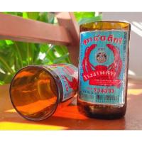 ราคา แก้วตัดจากขวด สุราขาว 40 (ขวดเล็ก) ติดสติ๊กเกอร์กันน้ำให้เรียบร้อย (23005292595)