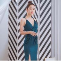 ราคา ชุดราตรียาวสีเขียว (2585945557)