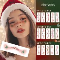 ราคา สติ๊กเกอร์ตกแต่งใบหน้า Christmas Tattoo Sticker ธีมคริสต์มาส สำหรับเทศกาล ปาร์ตี้ ปีใหม่ (28542772743)