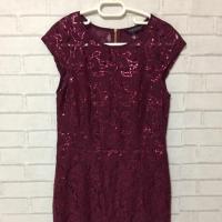 ราคา [FS015] เดรสลูกไม้สีแดงเลือดหมู (3706299714)