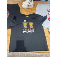 ราคา เสื้อยืด BAPE limited edition korea จากประเทศเกาหลี พิมพ์ลายน้องใส่ชุดประจำชาติฮันบก โลโก้ Ape เสื้อยืดคอกลมแขนสั้นสีดำ (45303997694)
