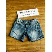 ราคา มือสองญี่ปุ่น•กางเกงยีนส์ขาสั้นเด็ก Uniqlo Sz.110 เอวก่อนยืด 22” มีกระดุมปรับไซซ์ได้ค่ะขายาว 10” (26160879187)