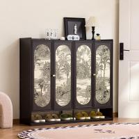 ราคา ไม้เนื้อแข็งตู้รองเท้าตู้เก็บทางเข้าห้องโถงตู้ห้องนั่งเล่นตู้เก็บตู้เก็บวินเทจชั้นวางรองเท้าตู้เก็บไม้เนื้อแข็ง (46453821679)