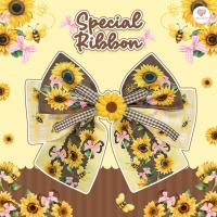 ราคา โบว์น้ำตาลเหลือง แต่งอะไหล่ทานตะวัน Special Ribbon กิ๊บสปริงสีทอง ขนาดเล็กใสง่าย (42660987150)