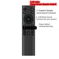 ราคา ใหม่รีโมทคอนโทรลด้วยเสียงสําหรับ w/ตัวรับสัญญาณ USB สําหรับสมาร์ททีวี Android Box ไร้สาย 2.4G (28466945553)