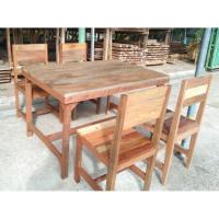 ราคา ชุดโต๊ะ+เก้าอี้พนักพิง 4 ตัวไม้เนื้อแข็ง (42219050323)