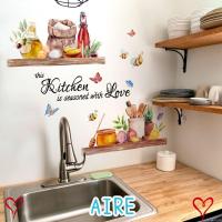 ราคา ตกแต่งวอลเปเปอร์ อากาศ สติกเกอร์ห้องครัวตกแต่งบ้านแบบมีกาวในตัวคุณภาพสูงแบบถอดได้กันน้ําลายการ์ตูนผึ้งผีเสื้อสติ๊กเกอร์ติดผนังคร (44953469098)
