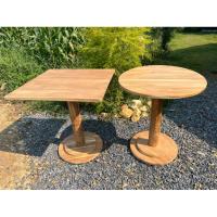 ราคา โต๊ะไม้สัก โต๊ะกลม โต๊ะสี่เหลี่ยม สำหรับร้านอาหาร ร้านกาแฟ คาเฟ่ (41063303440)