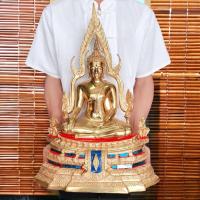 ราคา NMT8 พระพุทธชินราชพระพุทธชินราช รุ่นจักรพรรดิ์มหาเศรษฐี หน้าตัก9นิ้ว เนื้อโลหะทองเหลืองลงยาประดับกระจกงดงาม (18991555836)