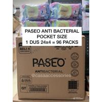 ราคา 1 กล่อง PASEO TISSUE MINI WET TISSUE / PASEO POCKET SIZE WET WIPES ANTI BACTERIAL - PASEO WET TISSUE CARTON (41708984583)