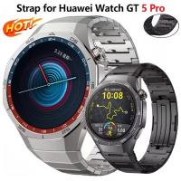 ราคา No Gaps Luxury Titanium Alloy Strap สําหรับ Huawei Watch GT 5 Pro สร้อยข้อมือโลหะสําหรับนาฬิกา Huawei GT5 Pro Business Band Correa (43155290413)