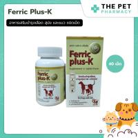 ราคา Ferric Plus K บำรุงเลือด วิตามิน อาหารเสริม สุนัข แมว ชนิดเม็ด 40 เม็ด (24634190862)