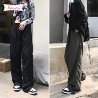 ราคา กางเกงขายาวสำหรับผู้หญิง ทรงหลวม สีพื้น สไตล์เกาหลี (25566977201)