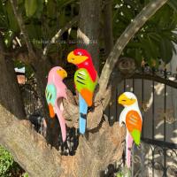 ราคา นกเกาะขอบอ่าง นกแก้ว นกเงือก นกเซรามิก ตัวใหญ่ 8-10 นิ้ว คละสี (28305276873)