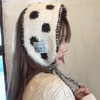 ราคา FENGCY ขนสัตว์ Strappy Earmuffs, Polka Dot Thicken ถักหูอุ่น, บุคลิกภาพสองด้านกันลมหูป้องกันสายรัดผ้าพันแผล Earlap ฤดูหนาวแถบคาดศีรษะ (46354446915)