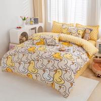 ราคา ผ้าปูที่นอนลายเป็ด 3.5 / 5 / 6 ฟุต ลายผ้านวม ไม่รวมผ้าห่ม Fitted sheet สูง6-11นิ้ว (28402079202)