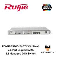 ราคา Switch (สวิตช์) Ruijie RG-NBS5200-24GT4XS (Steel) 24-Port Gigabit RJ45 L2 Managed 10G Switchของใหม่ประกัน 5ปี (12278346358)