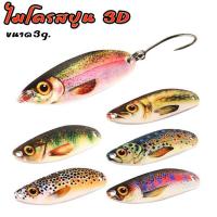 ราคา สปูน 3D Spoon ไมโครสปูน 3g. เหยื่อปลอมสปูน ตกปลา กระสูบ ปลาล่าเหยื่อ กระสูบน้ำไหล (23519459492)