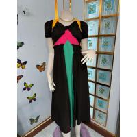 ราคา 1Pงานป้าย บ เดรสสีดำแขนสั้นตุ๊กตา ตัดลายหลากสีสวยๆ (27064690441)