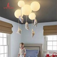 ราคา LED Bedroom Lamp Ceiling Light Cartoon Bear Children's Room Lamp Boys Girls Living Room Dining Room Balloon Lamp JMGG (56653880574)