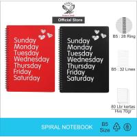 ราคา สมุดโน๊ตเกลียว B5 TOMEX Notebook Diary Notebook Motif SUNDAY MONDAY เนื้อหา 80 แผ่น (52052757569)