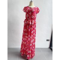 ราคา เดรสยาว ผ้าชีฟองลายดอก สีชมพูบานเย็น Misty Mynx SIZE S (9529486921)