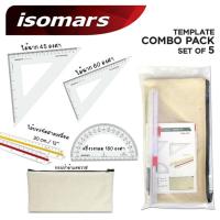 ราคา ชุดรวมอุปกรณ์เขียนเเบบ ISOMARS TEMPLATE COMBO PACK SET OF 5 (10492609766)