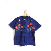 ราคา เสื้อหม้อฮ่อมแพร่ปักลายดอกไม้ (17489135869)