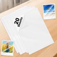 ราคา 20 แผ่น A4 สติกเกอร์ฉลากกระดาษฟิล์มลามิเนตเย็น Self Adheisve สติกเกอร์กระดาษกันน้ําฟิล์ม Matte โปร่งใส A4 Sh (51152788359)