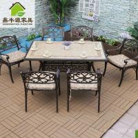 ราคา หล่ออลูมิเนียมเหล็กศิลปะขายส่งเฟอร์นิเจอร์เจ็ดชิ้นชุดสไตล์ยุโรปพักผ่อนโต๊ะเก้าอี้กลางแจ้งหล่ออลูมิเนียมโรงงานลานสวนโต๊ะเก้าอี้ ม0ทีซี (45753529485)