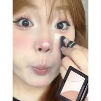 ราคา blush บลัชออน Shadow Contouring Highlighting All-in-One Plate Brightening Face Highlighting Matte Facial Contouring Plate Nose Shadow Blush Three-in-One (53703559369)